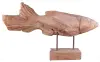  Product image 1 of the product “Carved fish wood on stand made from teak root pieces ”